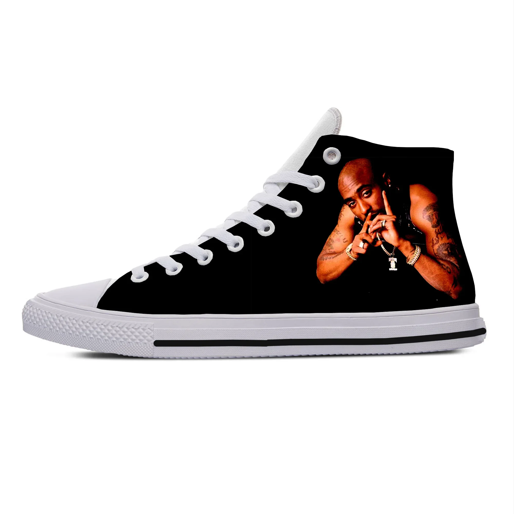 

Популярные модные высокие кроссовки с 3D принтом 2Pac Tupac для мужчин/женщин, удобная повседневная обувь высокого качества с 3D принтом, модная парусиновая обувь