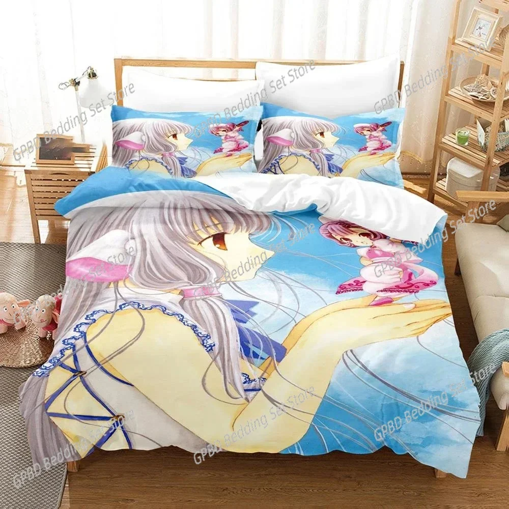 

Anime Chobits New Chi 3D Duvet Cover Bedding Set Comforter Linen Pillowcases Home Decor Single Double Twin King Queen