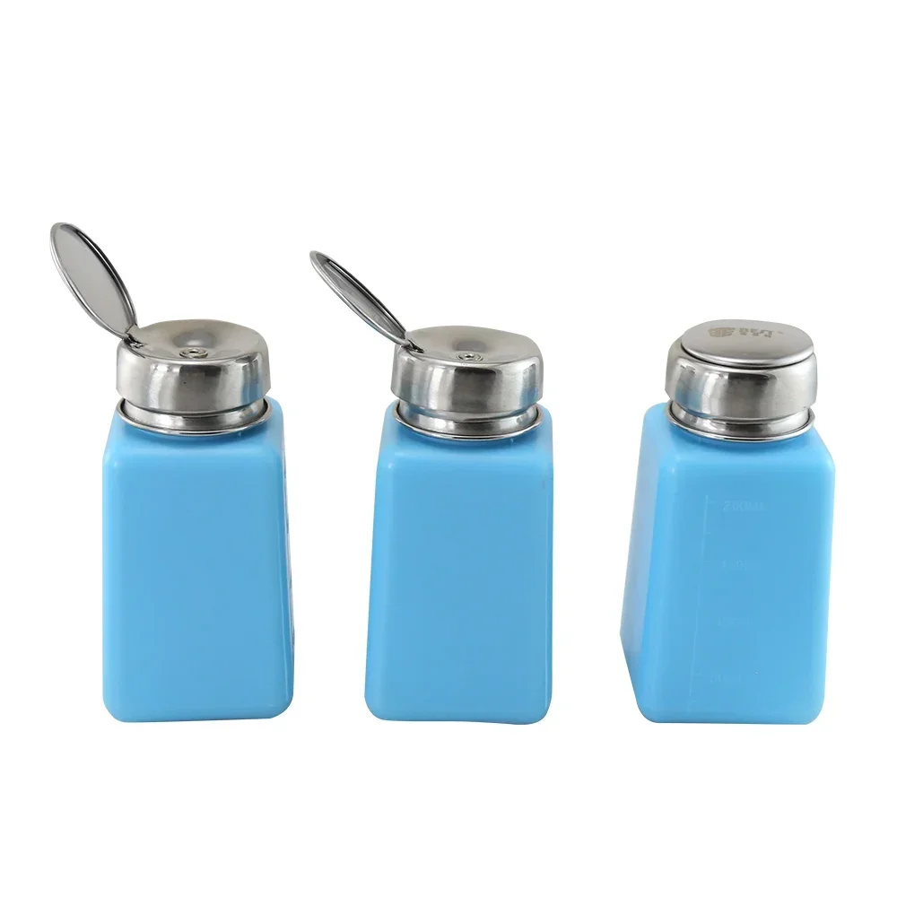 1 PC 200ML Empty Pump Liquid Alcohol Press Dispenser Nail Polish Remover Cleaner Bottle Make Up Refillable Container Tools