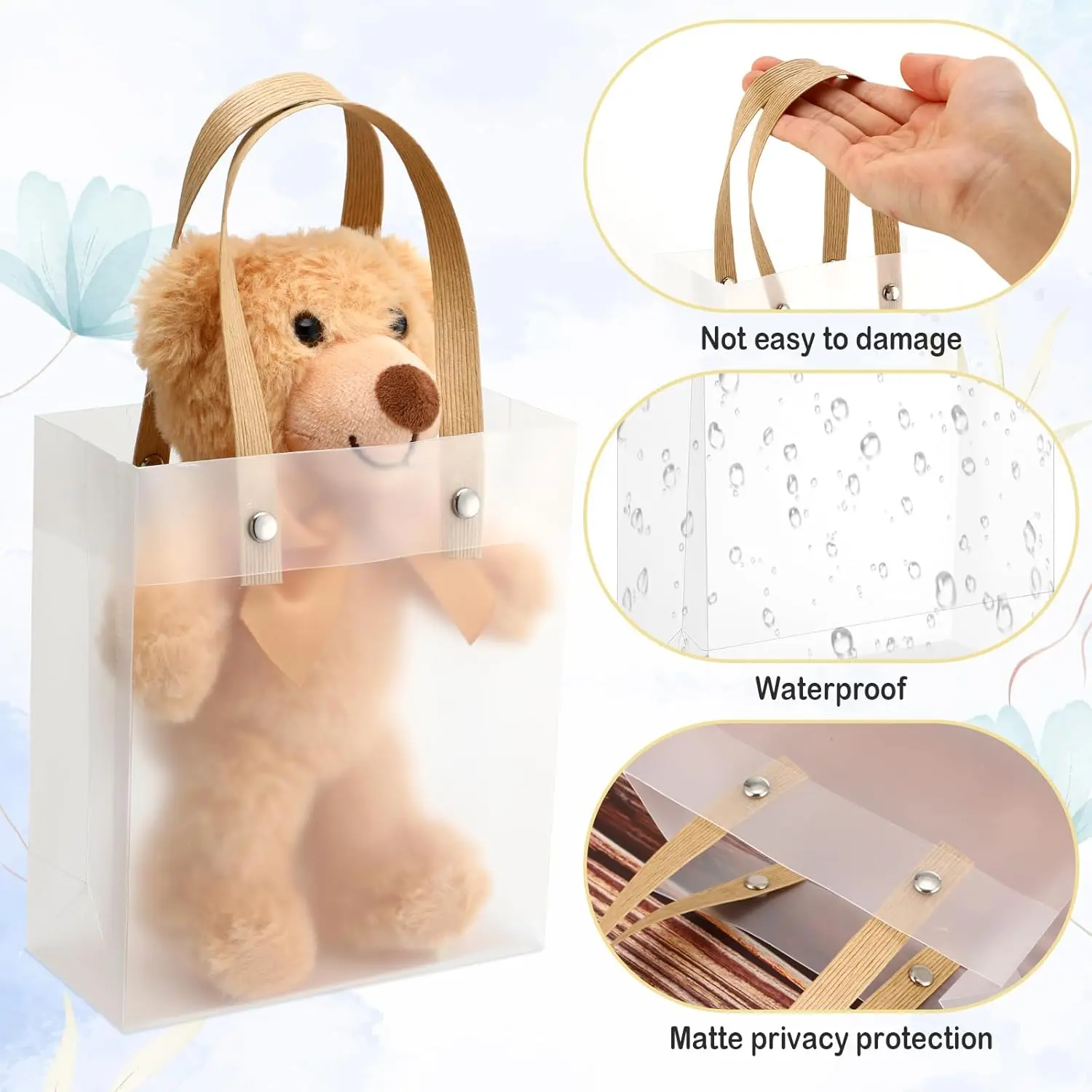 20pcs Small Translucent Gift Bag, Christmas Halloween, Wedding, Bridesmaids, Birthday Party Gift Bag, Carnival, Back to School