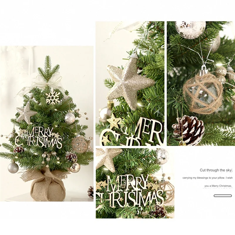 

Mini Desktop Christmas Tree Christmas Atmosphere Decoration Rotating Music Box Mini Christmas Tree Home Fun Ornament-A79G