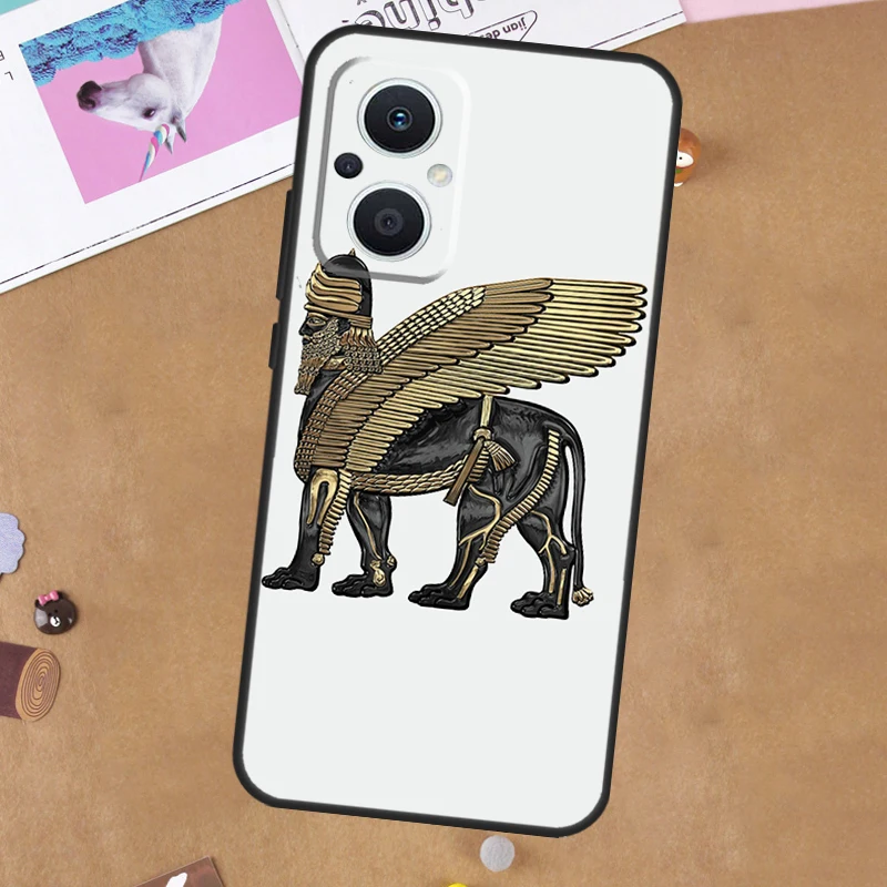 Lamassu Assyrian Winged Lion For OPPO Reno 11F 10 11 Pro 4Z 5Z 8T 4 5 6 7 8 Lite OPPO Find X3 X6 Pro X2 Neo X5 Lite Case