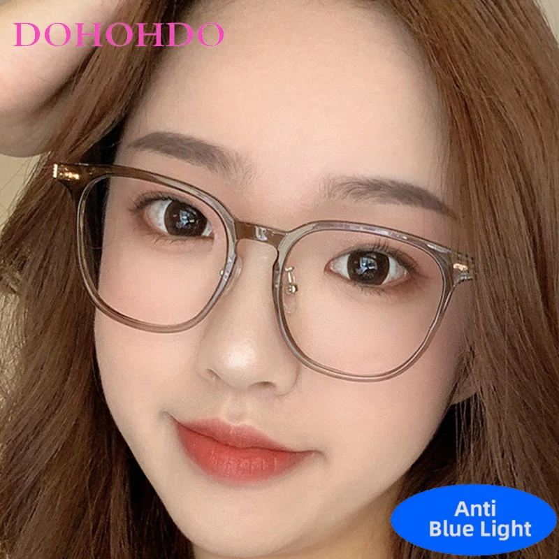 

TR90 Classic Small Square Metal Anti Blue Light Glasses Women Men Trendy Luxury Brand Designer Optical Eyeglasses For Reading