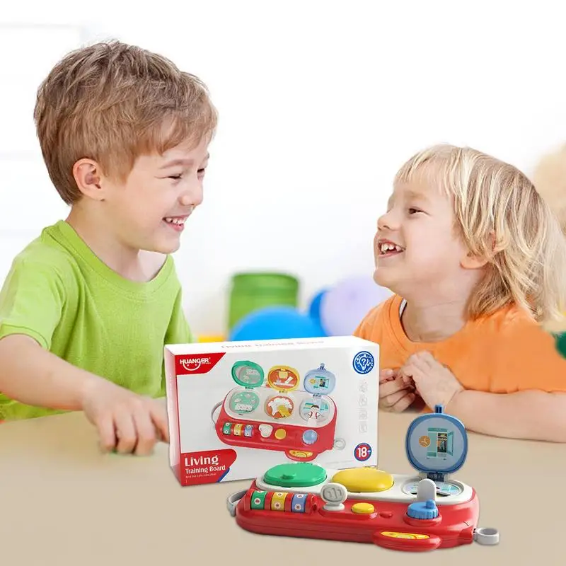 Sensory Board Educational Activities Preschool Learning Educational Toys Hand-Eye Coordination Activity Cube For Kids Life