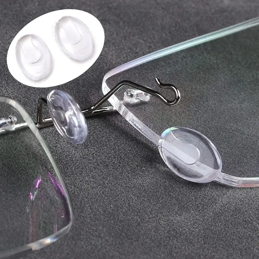 5Pair Anti-drop Clear Oval Eyeglass Nose Bracket Sunglasses Glasses Accessories Replace Eyewear Bracket Transparent Insert Type