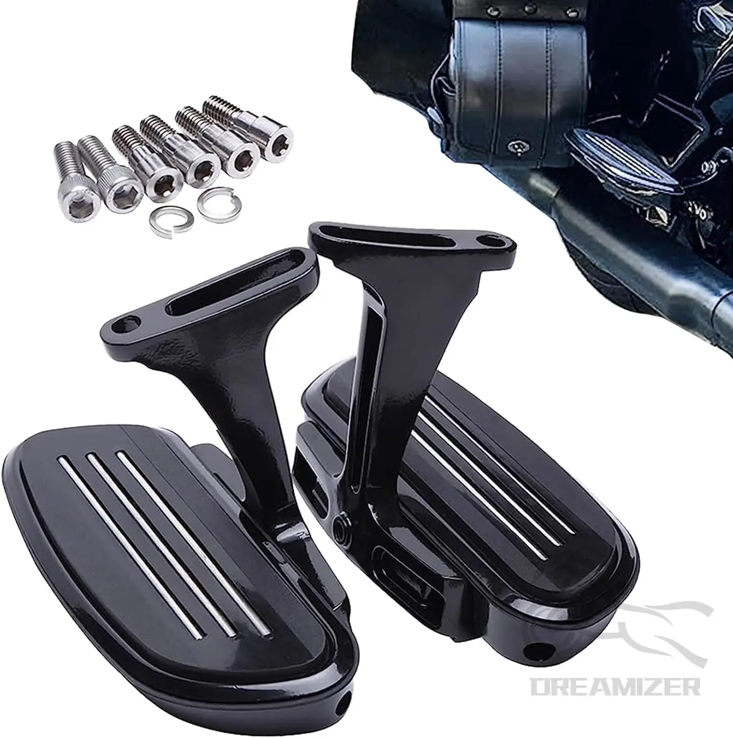 Motorcycle Foot Pegs Footrest Passenger Floorboard Footboard Mount For Touring Road King Street Glide 1993-2020 2021