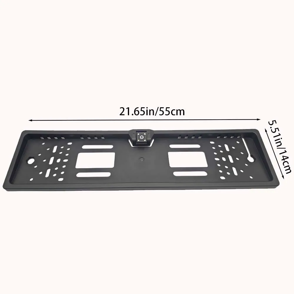 4/8/12LED European License Plate Rearview Camera Frame Reverse Backup Camera Night Vision for Truck Car SUV, Camper Pickup