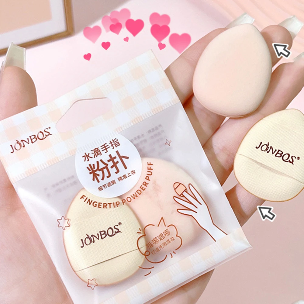 2pcs/lot Powder Puff Portable Mini Finger Small Air Cushion Powder Drops Concealer Magic Tool Makeup Small Powder Puff