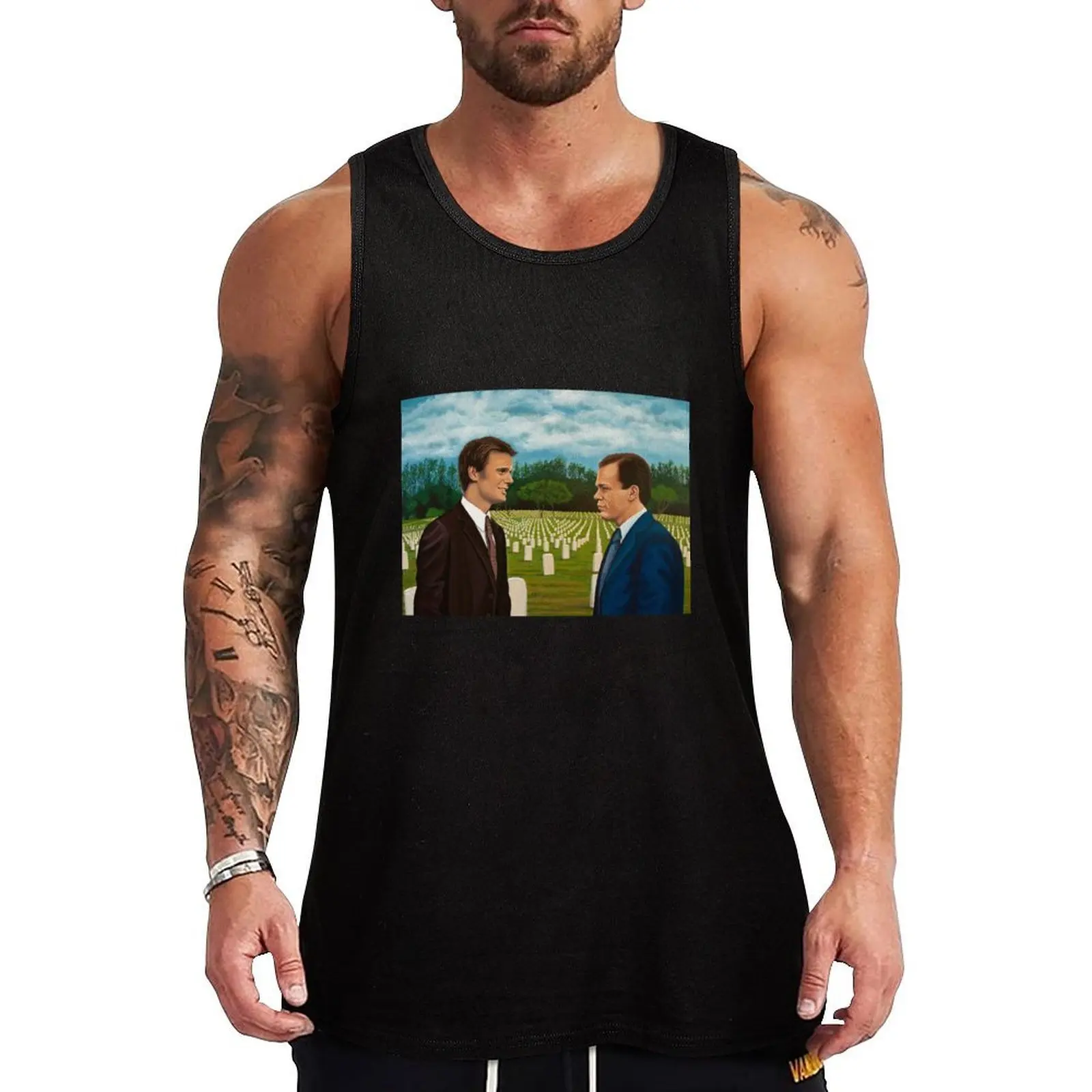 

Six Feet Under Painting Tank Top bodybuilding men male top Men's cotton t-shirt men clothings