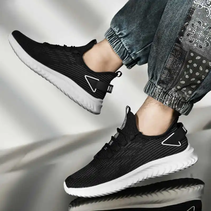 Mocassim Knitted Men's Short Boot Casual White Sneakers Summer Outdoor Shoes Men Sports Low Offer Botasky Sapatenos