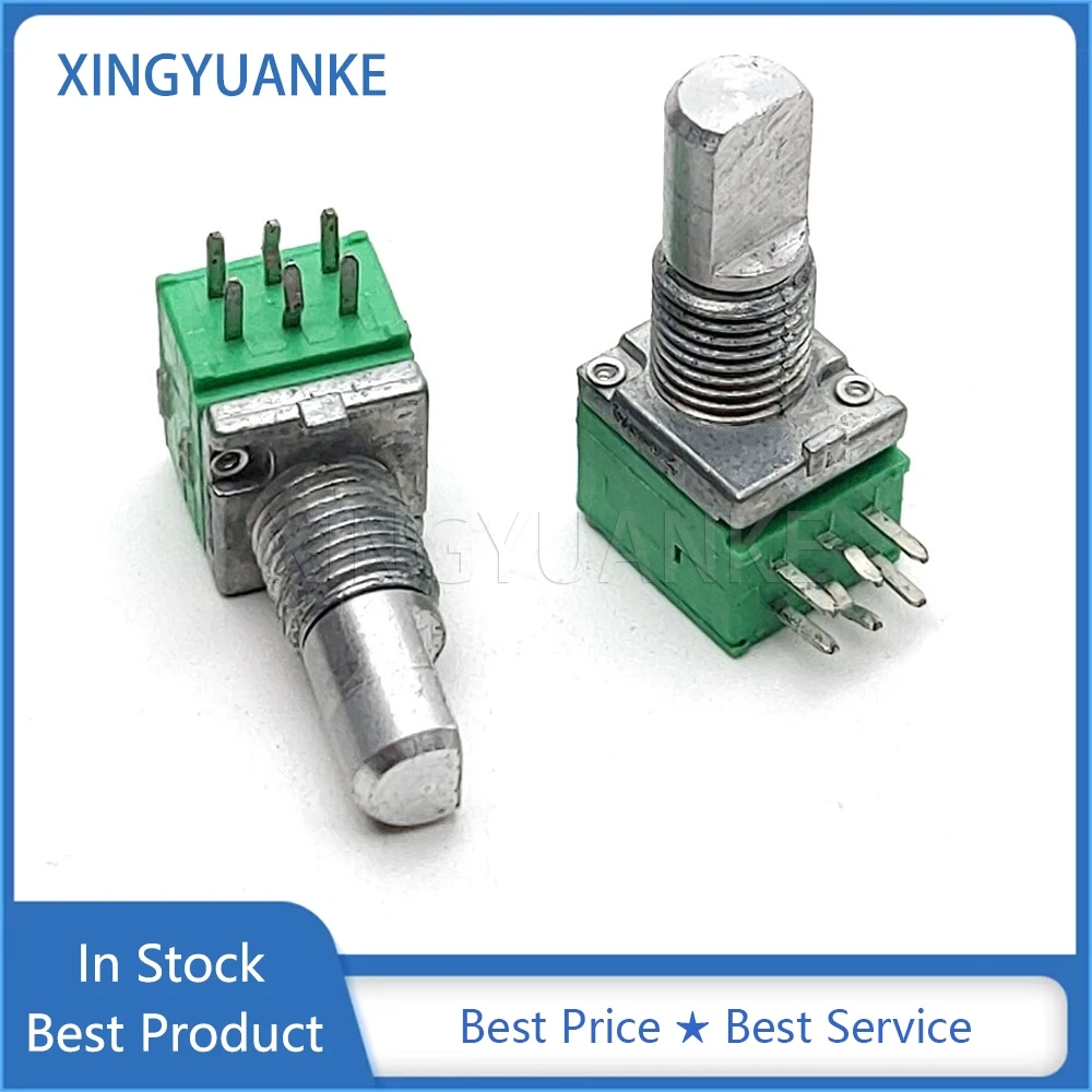 5PCS RK097G 097 Type Double Sealed B50K C50K Volume Audio Adjustable Potentiometer B503 C503 6-Pin Half Shaft Length 15MM