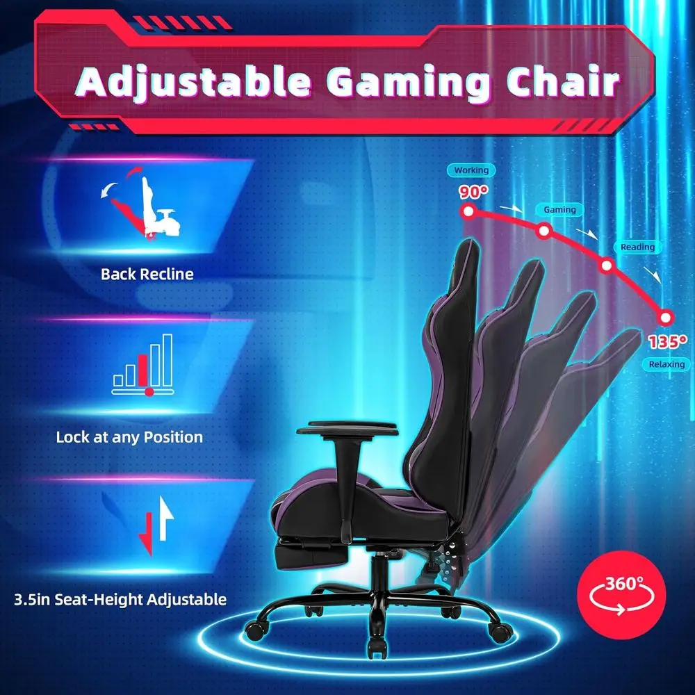 Racing-Style Gaming Chair with - Gaming Chair Lumbar Pillow บทวิจารณ์และราคา