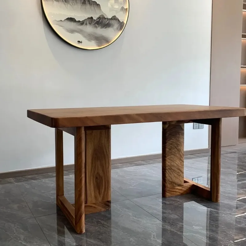Solid Wood Table Legs Frame Minimalist Desk Base for Dining Table Tenon Joinery Coffee Table Stand Sturdy Workstation Legs