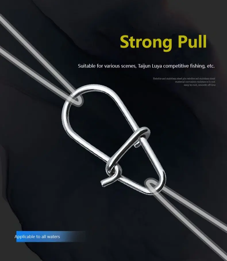 50 Stück-100 Stück 00 # -3 # Angeln Schöne Haken Snap Pin 304 Edelstahl Angeln Barrel Wirbel Köder Stecker Zubehör Pesca – Detail 4
