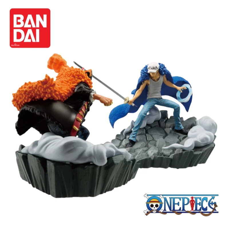 Bandai One Piece In Stock Trafalgar D Water Law and Marshall d teach Figurine Action Figure Original Ornaments Anime Merchandise