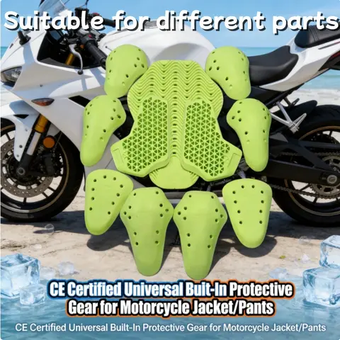 Universal Soft Built-In Protective Gear CE Level Insert Back Pad/Shoulder/Elbow/Chest/Hip/Knee Pads for Motorcycle Jacket/Pants