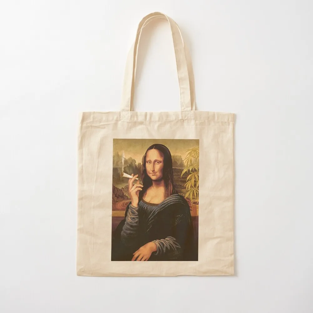 

Mona Lisa Smoking a Joint Tote Bag sacs de shopping Custom bag