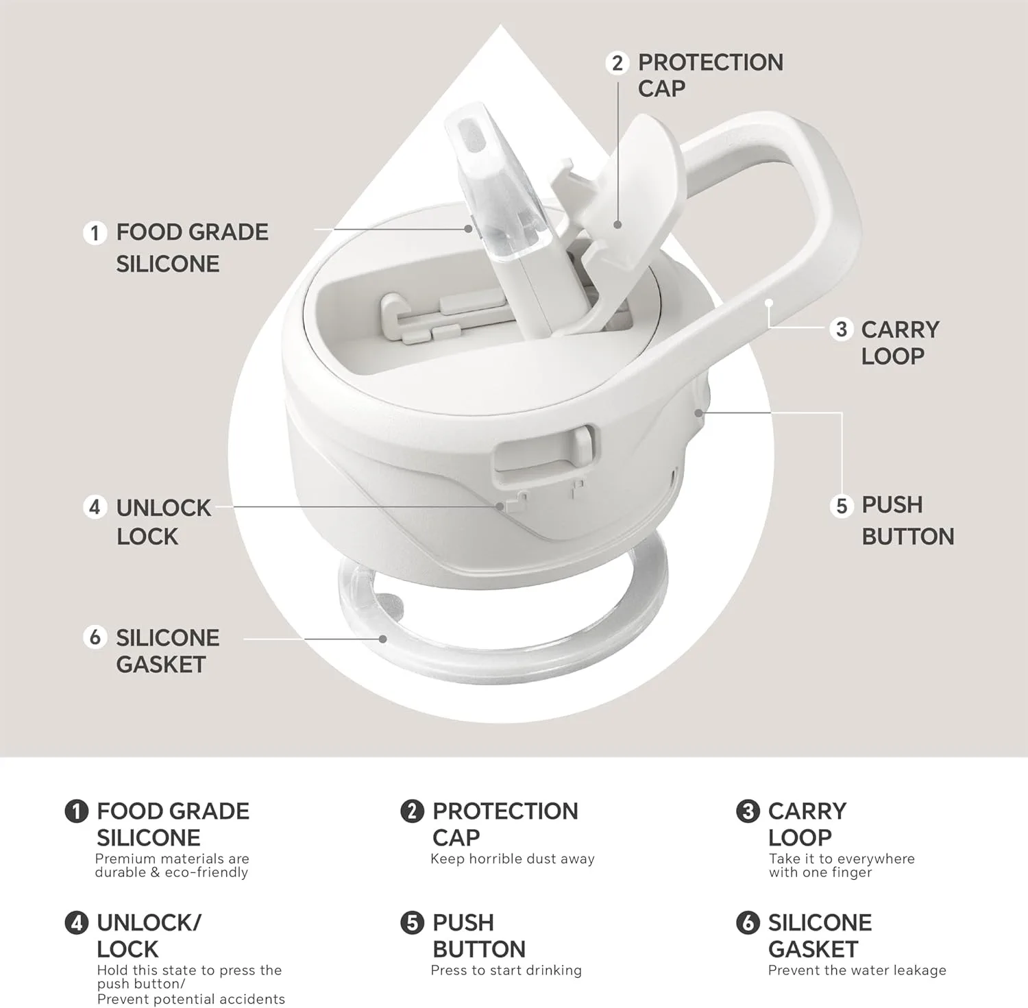 Изолированная бутылка для воды ideus из нержавеющей стали, 24 унции с 2 герметичными ДЛЯ ДЕТСКОЙ, подходит для походов и езды на велосипеде на открытом воздухе.