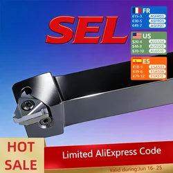 SEL1212H16 SEL1616H16 SEL2020K16 SEL2525M16 external thread turning tool reverse shank matching 16IR carbide blade CNC tool