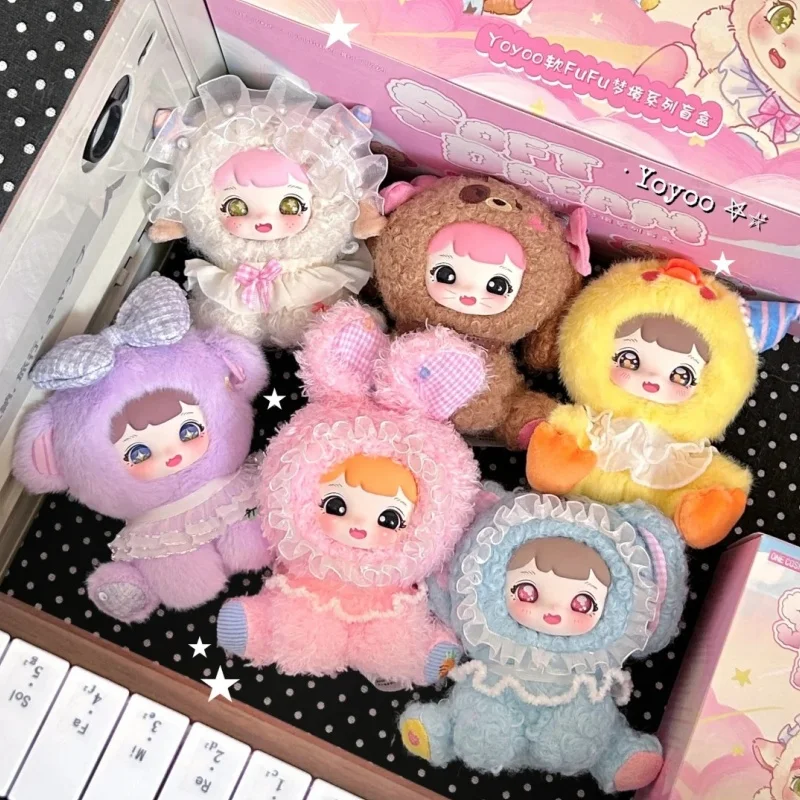 

[Genuine] In Stock Yoyoo Soft Fufu Dream Series Blind Box Vinyl Face Doll Cute Doll Pendant Trendy Handmade Fan'S Kawaii Gifts
