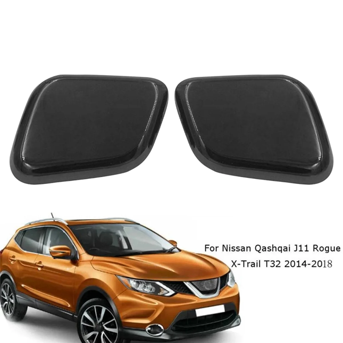 Car Left Front Headlight Washer Nozzle Headlight Spray Cover for Nissan Qashqai J11 2014+ 28658-4EMxx 28659-4EMxx