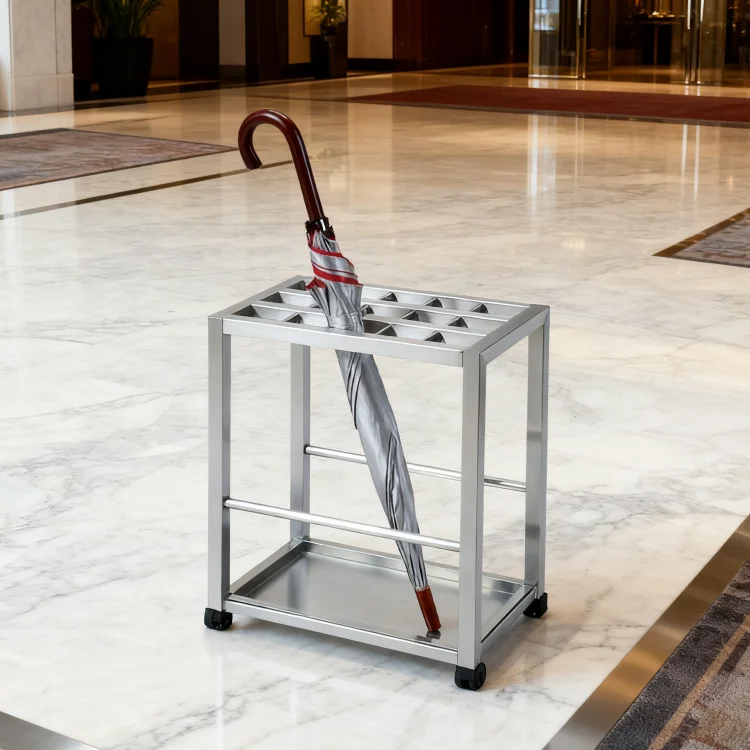 12 hotel lobby wet umbrella storage rack store with lock umbrella display rack