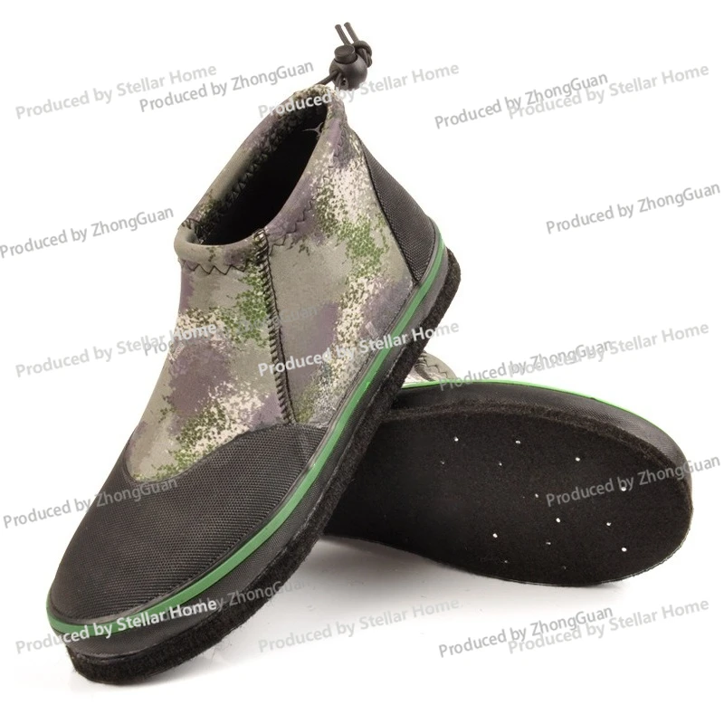 أحذية صيد الصخور للرجال والنساء أحذية صيد احترافية لصيد الأسماك البحرية، مسامير فولاذية غير قابلة للانزلاق، نعل من اللباد