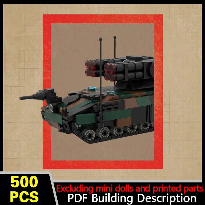 Missile Armored Vehicle Model MOC Building Bricks War Equipment Modular Technology Gifts Holiday Assemble Children Toys Suit