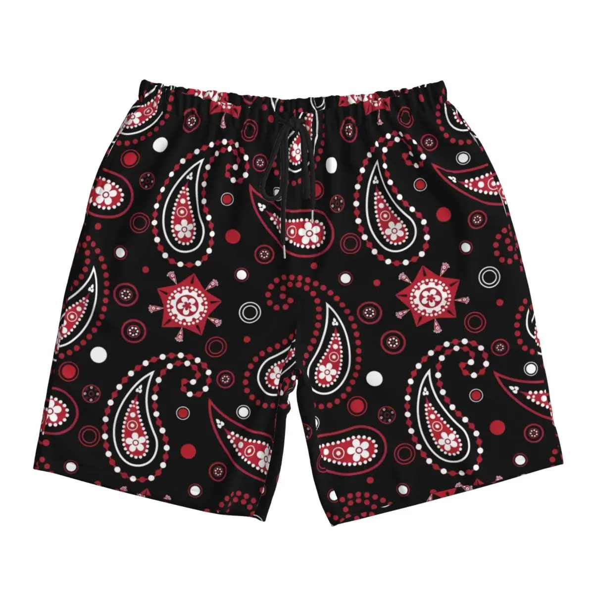 

Шорты-банданы с принтом, летние шорты Y2K в стиле ретро, мужские спортивные быстросохнущие пляжные плавки с принтом