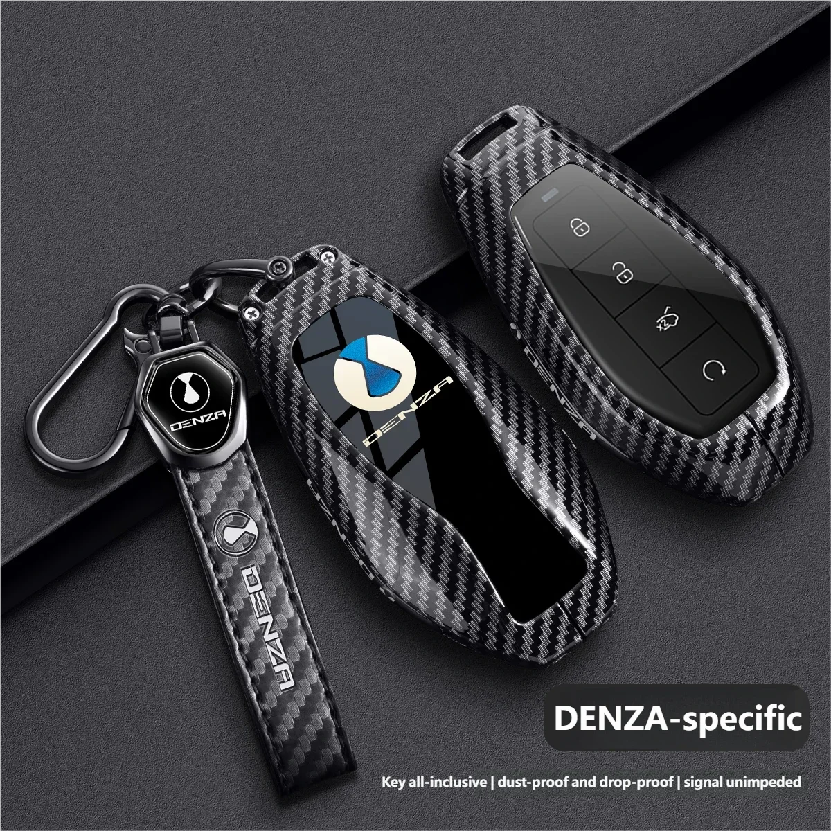 For DENZA Z9 GT DM Pro Max EV Ultra Z9GT 2024 Remote Key Case Cover Shell Keychain Ring Holder Fob Car Interior Accessories