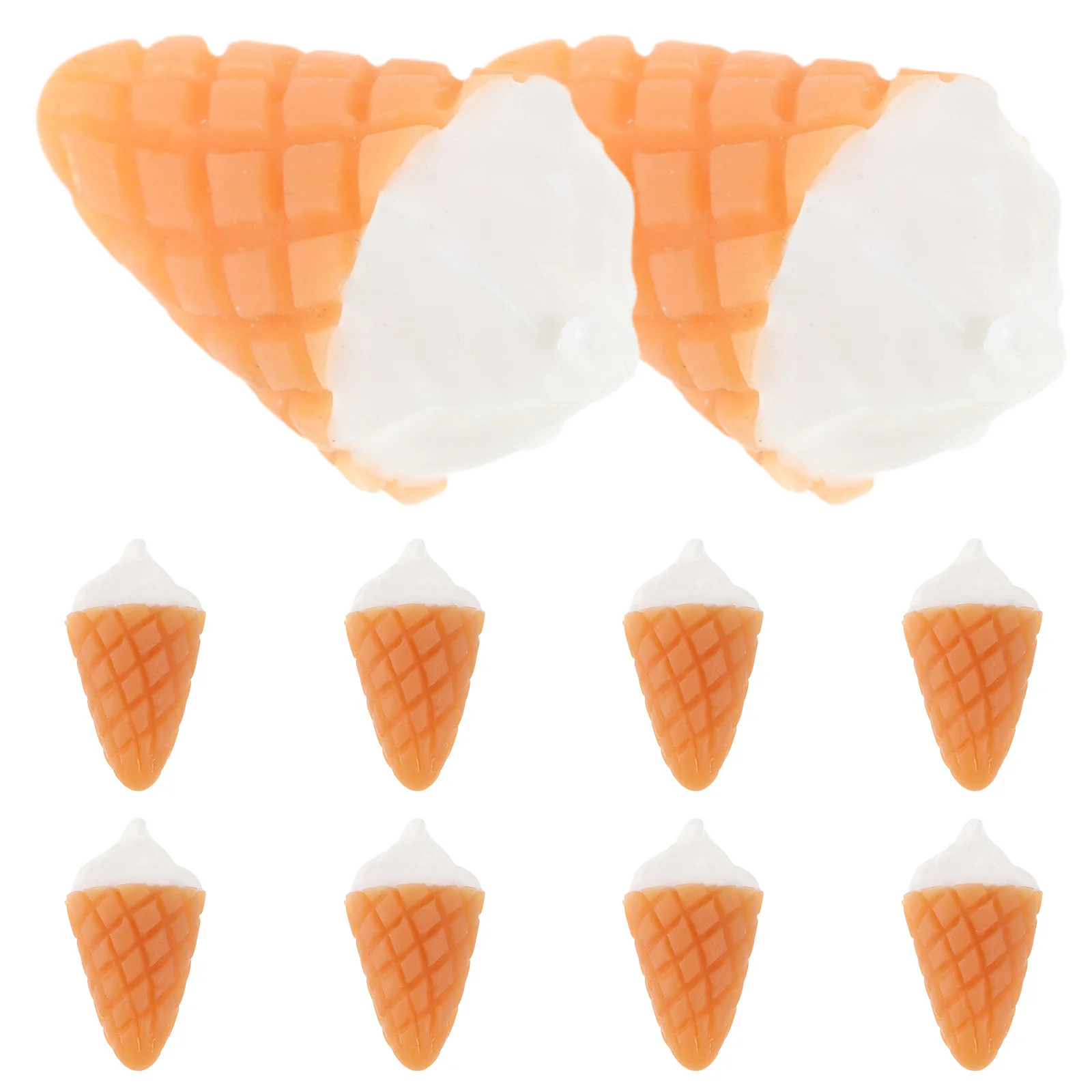 10 個ミニチュアアイスクリームフェイクデザートドールハウスキッチンディスプレイ用小さなリアルな食品小道具人工デザート