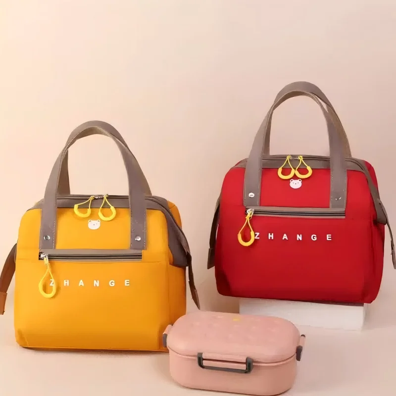 Insulated Lunch Bag Portable Aluminum Foil Insulated Lunch Box Bag Student Lunch Box Bento Bag Go Out Hand Carry Lunch Bag