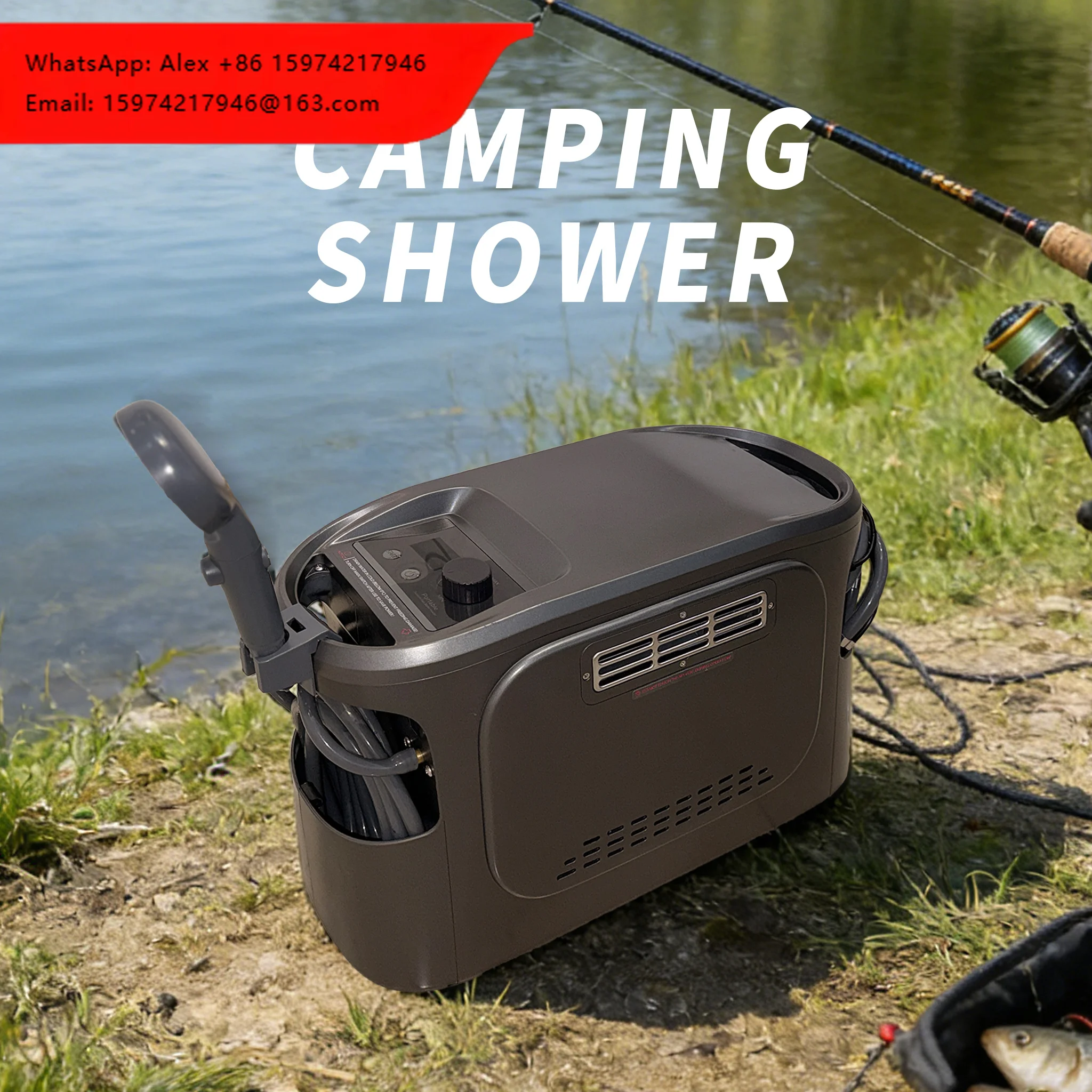 Outdoor Portable 6L LED Display Class Energy Efficient Copper Tankless Propane Gas Water Heater For RV Car Household Camping