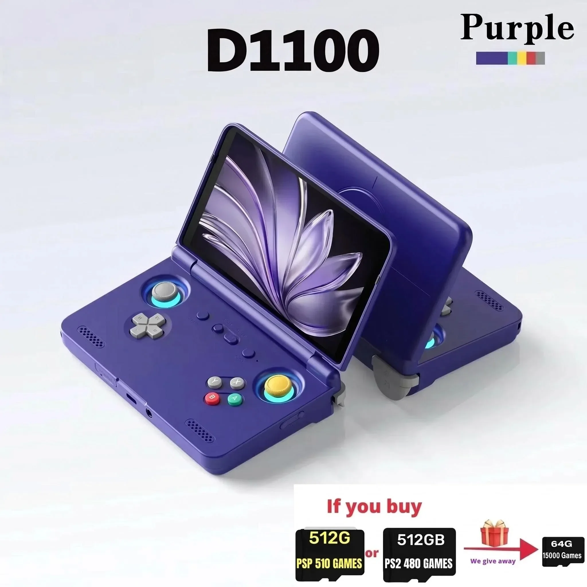 Retroid Pocket Flip 2 Consola de Jogos Portátil AMOLED 5.5