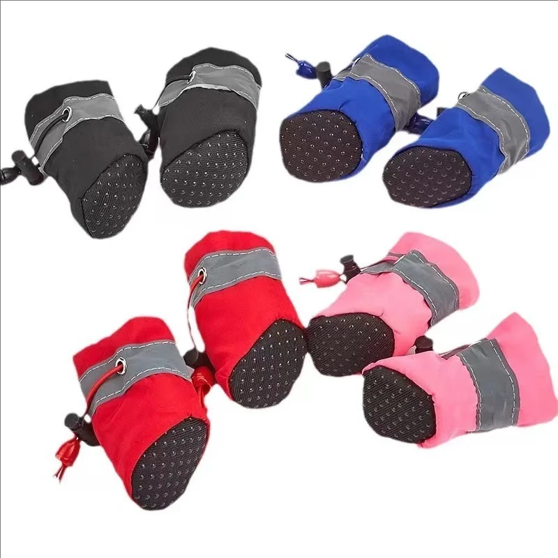 4 unids/set zapatos impermeables para perros botas de lluvia antideslizantes calzado para gatos pequeños perros cachorros botines para mascotas accesorios para patas de mascotas