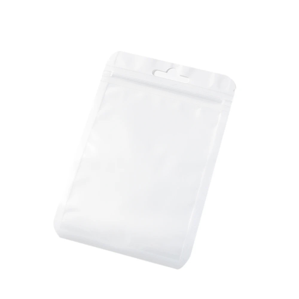 50pcs Plastic Hanging Zip Lock Bag Resealable Supplies Jewelry Pouches For DIY Necklace Bracelets Hair Clip Storage Packaging