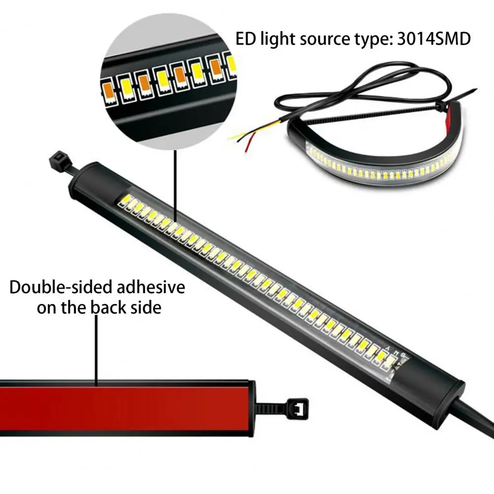 1 Pair Motorcycle Corner Lights  Back Adhesive   Flowing Headlights LED Modification Flowing Headlights