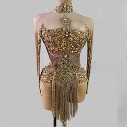 Plus Size Women's Sexy Skinny Diamond Dress Women's Crystal Clothing Women's Sexy Dress Vestidos Elegantes Para Mujer فستان