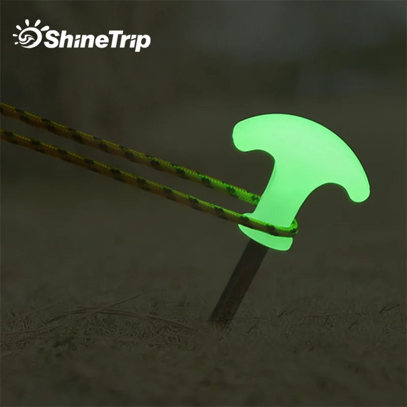 1PC Shinetrip A271 Fluorescence Tent Nails Windproof Canopy SoilIce Surface Drilling Long Bold T-shaped Stainless Steel Spiral