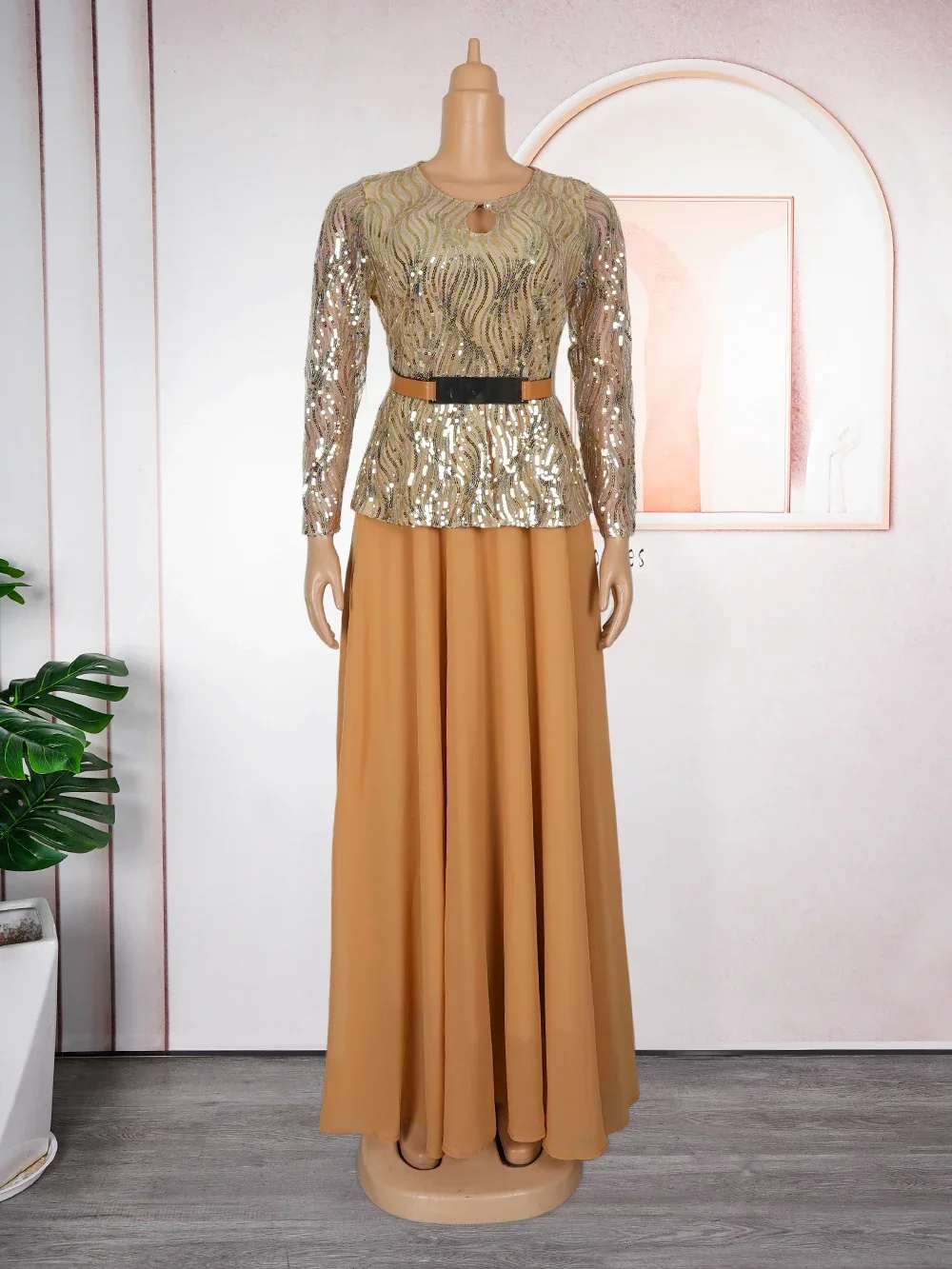 

Elegant African Dresses for Women 2025 New Africa Clothing Plus Size Turkey Wedding Party Long Dress Dashiki Ankara Sequin Robe
