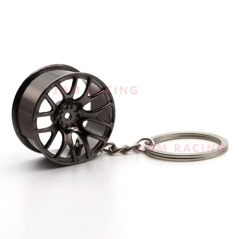 Hot Wheel Rim Keychain Key ring 3D Keychain Creative Accessories Auto Part Model Car Keyring Key Chain Gifts