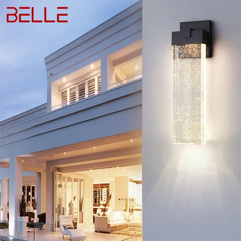 BELLE Contemporary LED Outdoor Crystal Wall Lamps Electric Simplicity Waterproof Balcony Hallway Courtyard Villa Gate Hotel