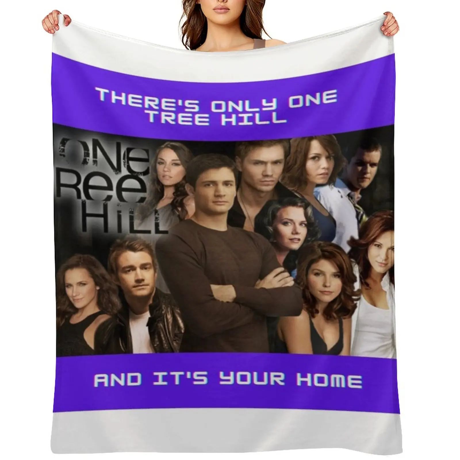 

There's Only One Tree Hill Sticker Throw Blanket Plaid on the sofa christmas decoration blankets ands christmas gifts Blankets