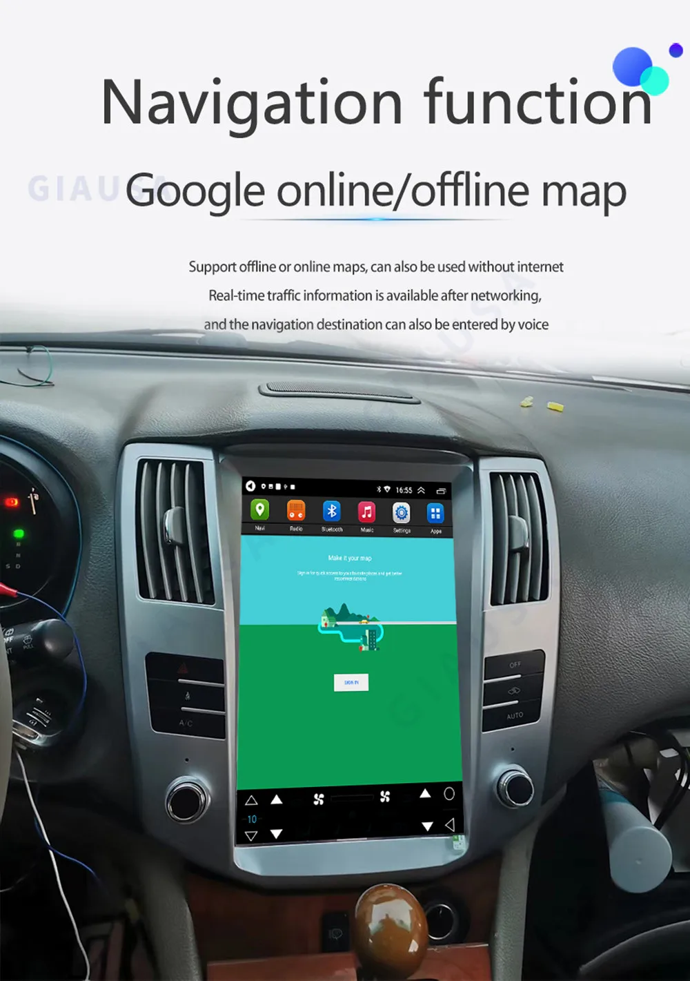 Android 14 Car Radio For Lexus RX RX300 RX330 RX350 RX400H 2004-2008 Carplay Multimedia Touch Screen Player Auto Head unit
