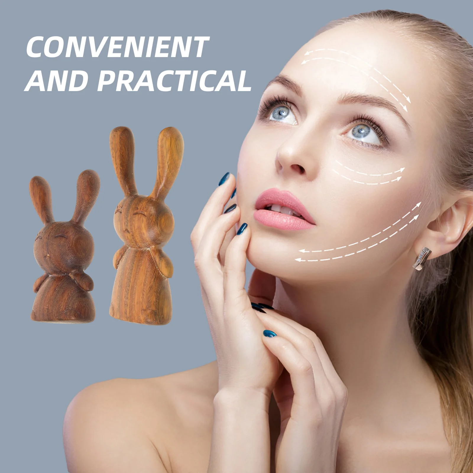 

2Pcs Nose Scraper Wood Nose Massager Facial Acupoint Massager Handheld Portable Massage Tool Scraping Board Massage Tools