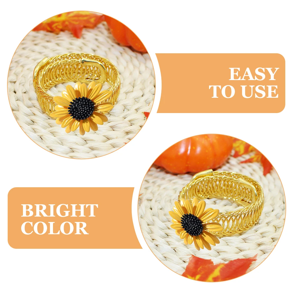 

2Pcs Yellow Sunflower Curtain Tiebacks Decorative Buckles Metal Spring Holders Curtains Drapes Living Bedroom Kitchen Bathroom
