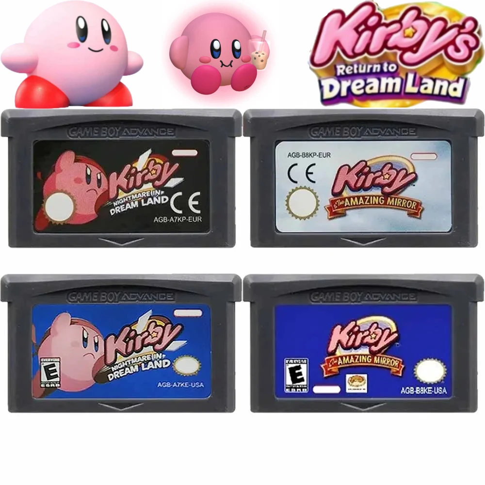 

США GBA Kirby Игровой картридж 32-битная карта для игровой консоли Английская версия Удивительное зеркало Кошмар в Земле мечты для GBA NDS