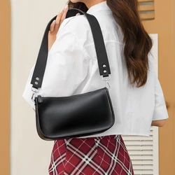 New Fashion Sling Shoulder Bags Trend PU Leather Messenger Handbags Solid Color Leisure Stylish Crossbody Bags For Women Girls