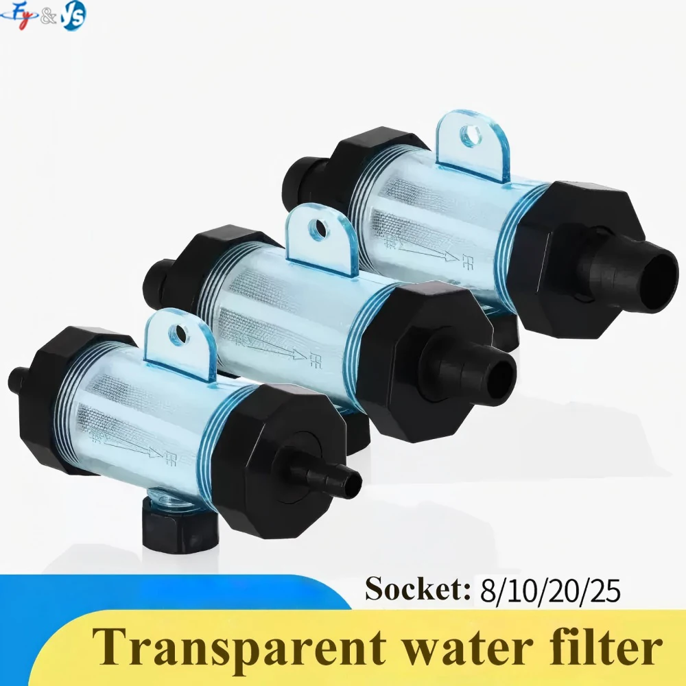 8-25mm Water Hose Filter Transparent Plastic Truck Car Brake Filter Pump Filtering for Car Accessories Garden Irrigation