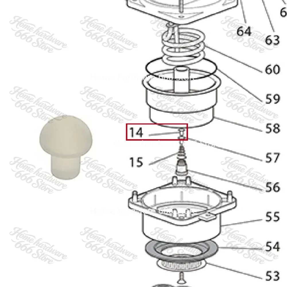 Coffee Machine Brewing Head Water Mesh Fixing Screw Copper Nut Screw Sleeve Bucket Accessories